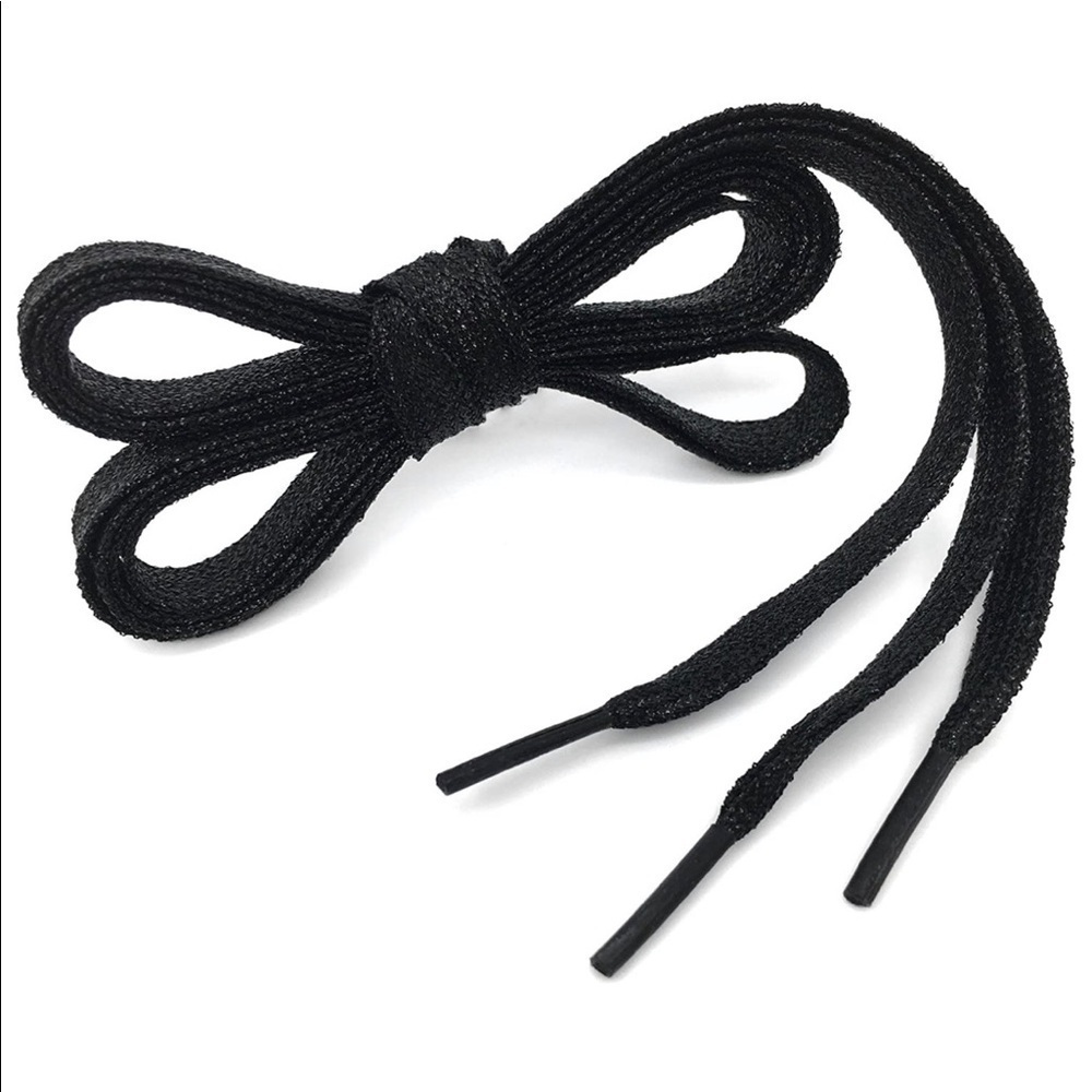 Metallic black shoe laces!